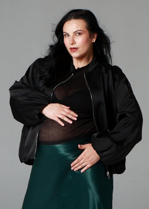 Oversize Satīna Bomberis Baloon