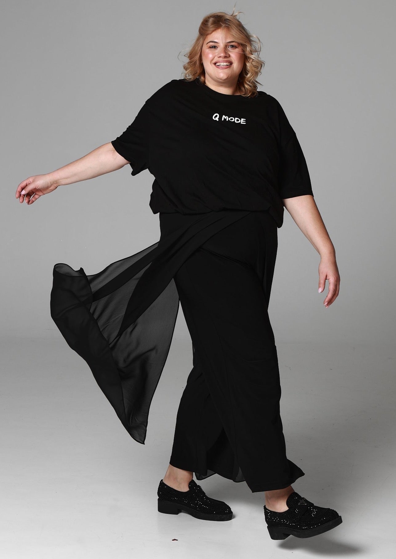 Брюки с шифоном