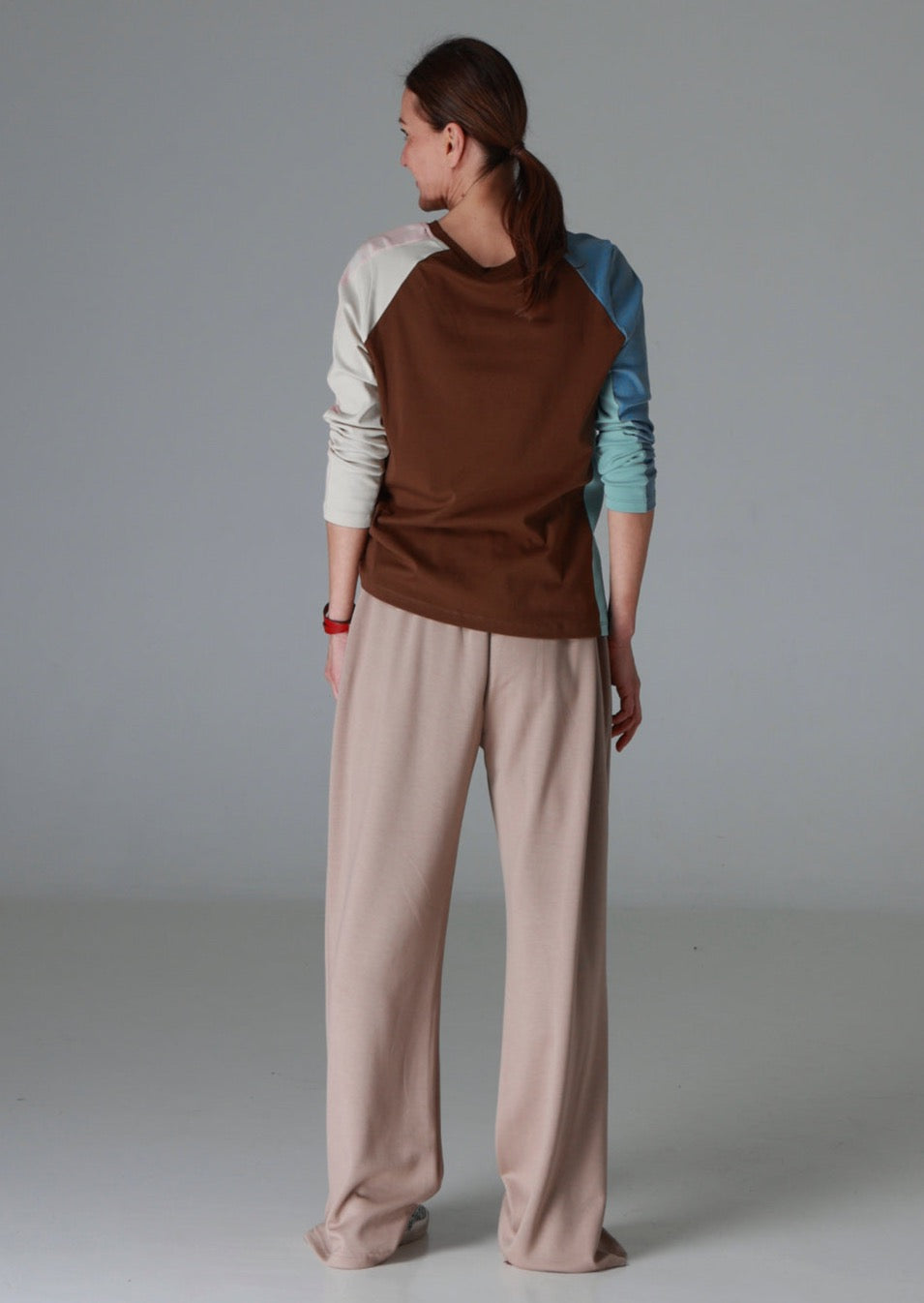 T-krekls Brown/Blue/Pink