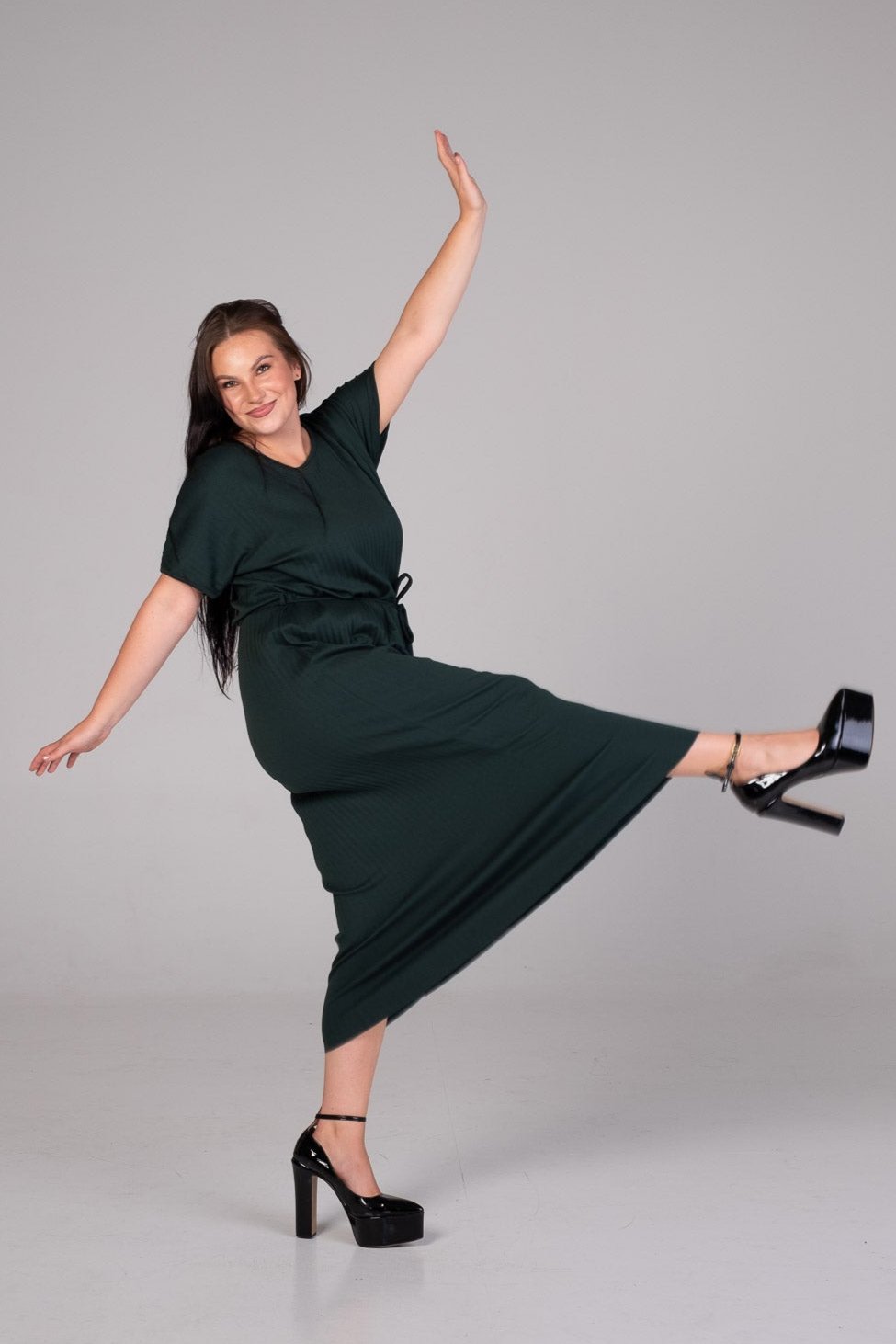 Flisēta trikotāžas kleita